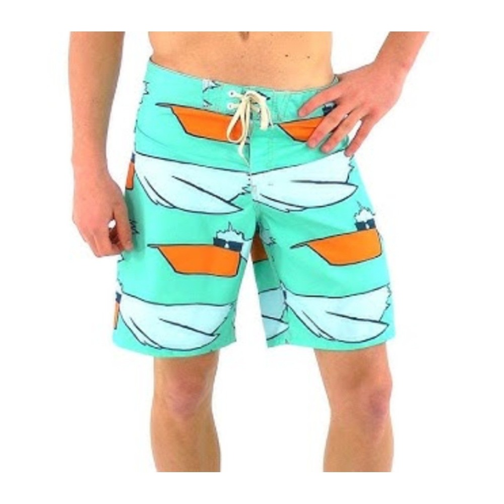 Billabong Andy Davis Board Shorts Pelican Print Size 36 Swim Trunks Surf Quirky